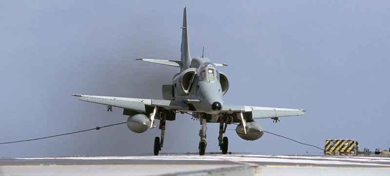 Illustration for article titled There's A Magical Place Where A-4 Skyhawks Still Fly Off Carriers?